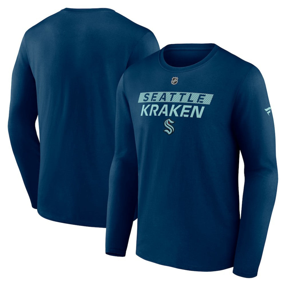 Seattle Kraken Fanatics Authentic Pro Core Primary Long Sleeve T-Shirt - Deep Sea Blue | US 200864414