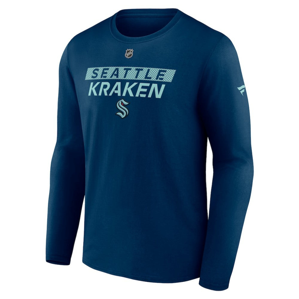 Seattle Kraken Fanatics Authentic Pro Core Primary Long Sleeve T-Shirt - Deep Sea Blue | US 200864414