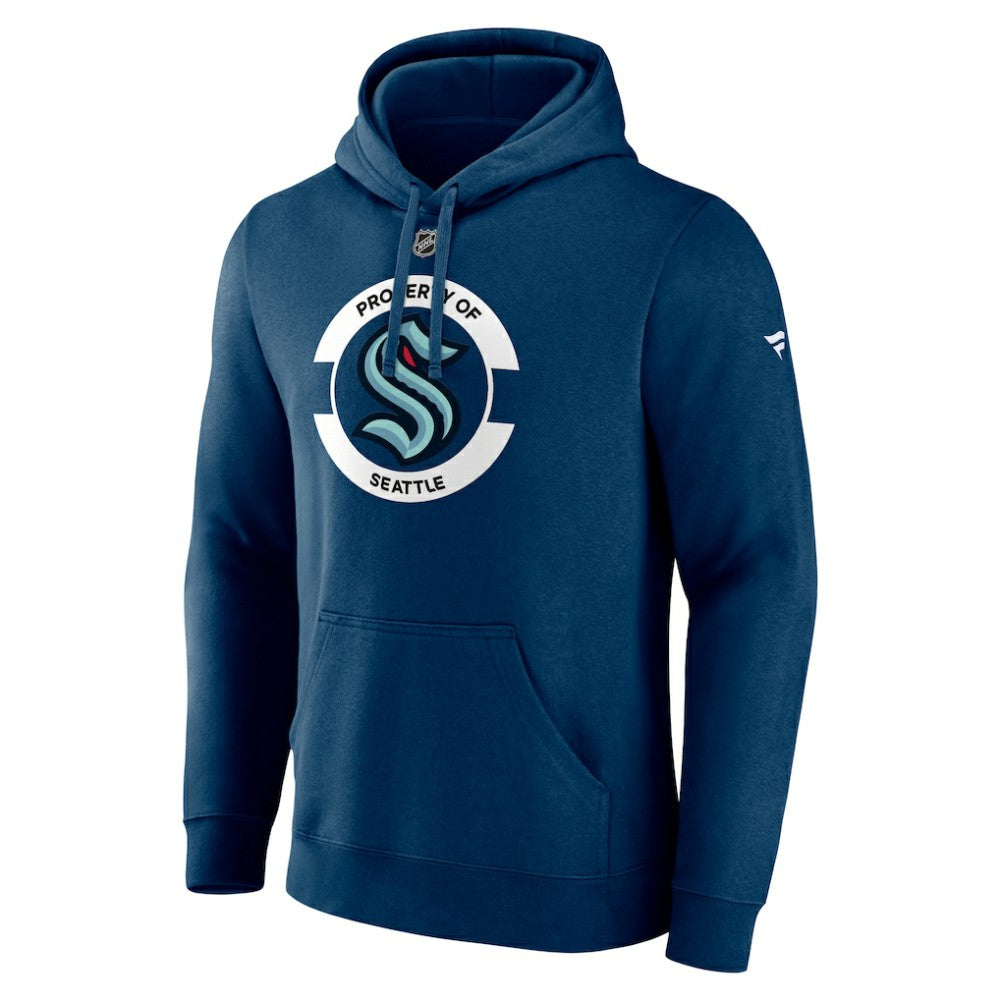 Seattle Kraken Fanatics Authentic Pro Core Secondary Fleece Pullover Hoodie - Deep Sea Blue | US 200864738