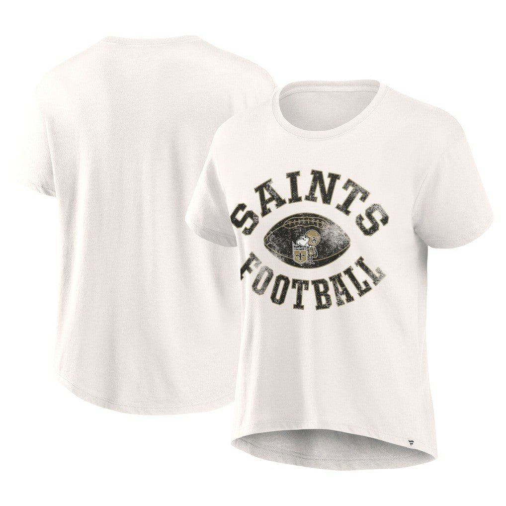 New Orleans Saints Women's Football Home Fashion T-Shirt - Cream T-shirts