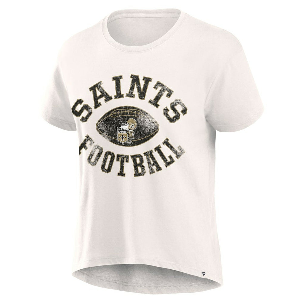 New Orleans Saints Women's Football Home Fashion T-Shirt - Cream T-shirts