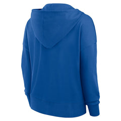 Dallas Cowboys Women's Blitz Left Lace-Up Pullover Hoodie - Royal Hoodies