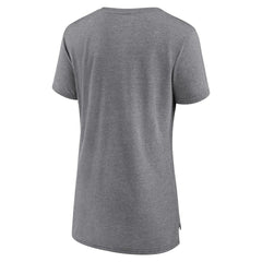New York Jets Women's Up the Middle Tri-Blend T-Shirt - Heather Gray T-shirts