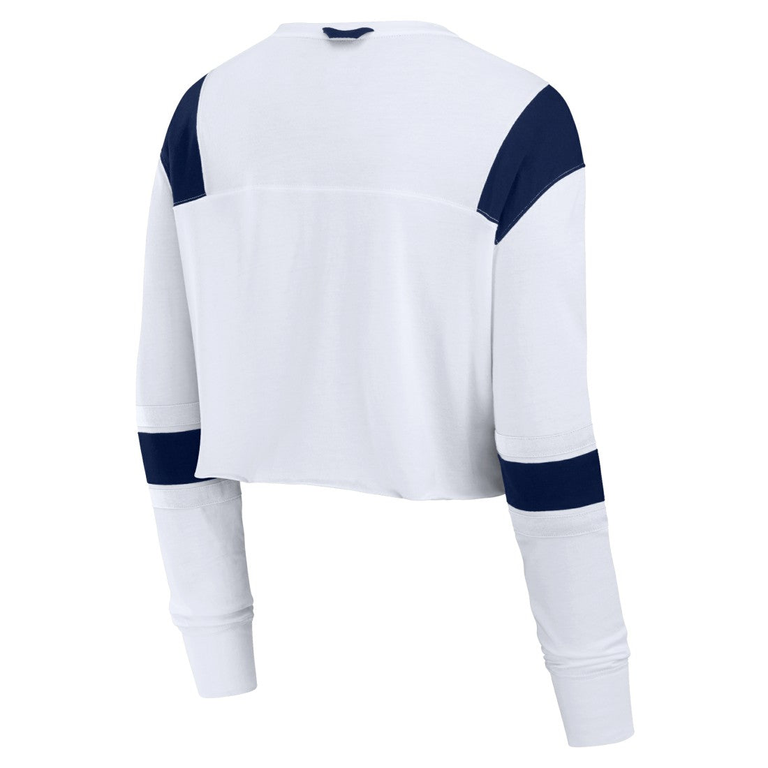 Seattle Seahawks Women's Stretch Cropped Fashion Long Sleeve T-Shirt - White T-shirts