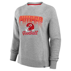 Kansas City Chiefs Women's Hit Hard Fleece Pullover Sweatshirt - Heather Gray Pullover