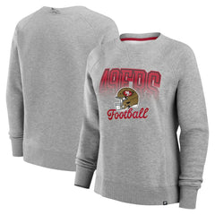 San Francisco 49ers Women's Hit Hard Fleece Pullover Sweatshirt - Heather Gray Pullover
