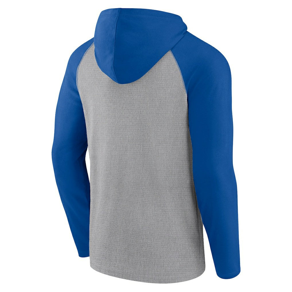 Dallas Cowboys Under Center Long Sleeve Hoodie T-Shirt - Silver/Navy Hoodies