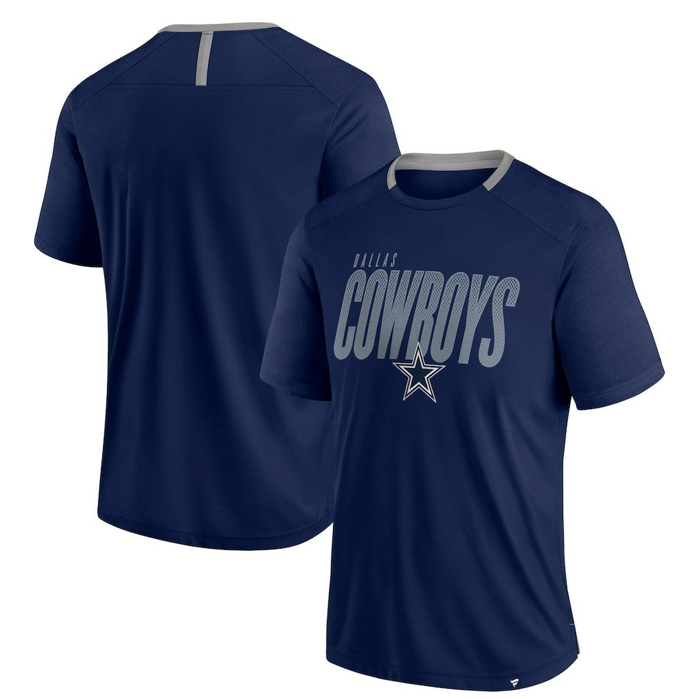 Dallas Cowboys Fade Dot Slant T-Shirt - Navy T-shirts