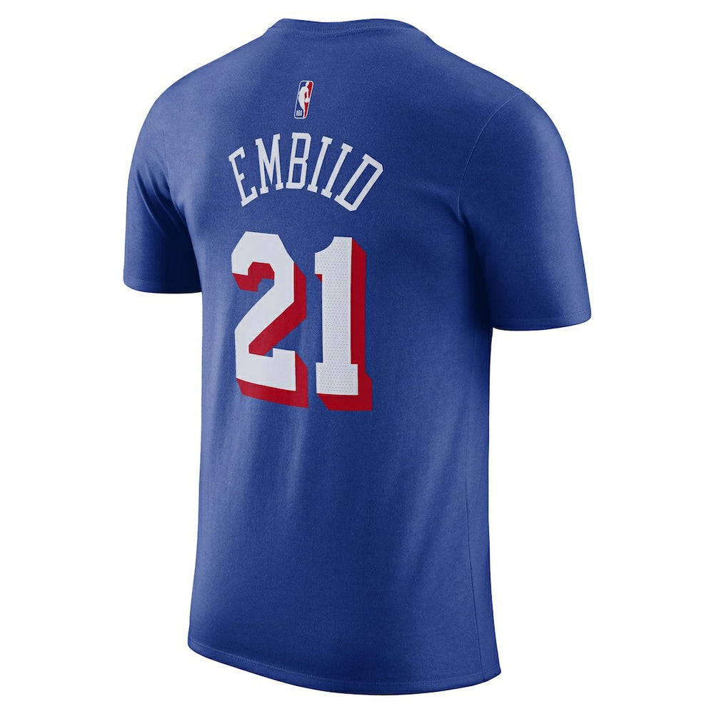Joel Embiid Philadelphia 76ers Name & Number T-Shirt Royal - Nike