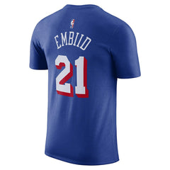 Joel Embiid Philadelphia 76ers Name & Number T-Shirt Royal - Nike