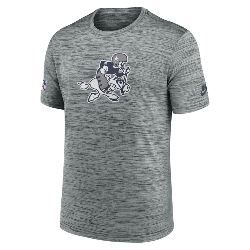 Dallas Cowboys Sideline Velocity Throwback Logo Dri-FIT T-Shirt - Gray T-shirts