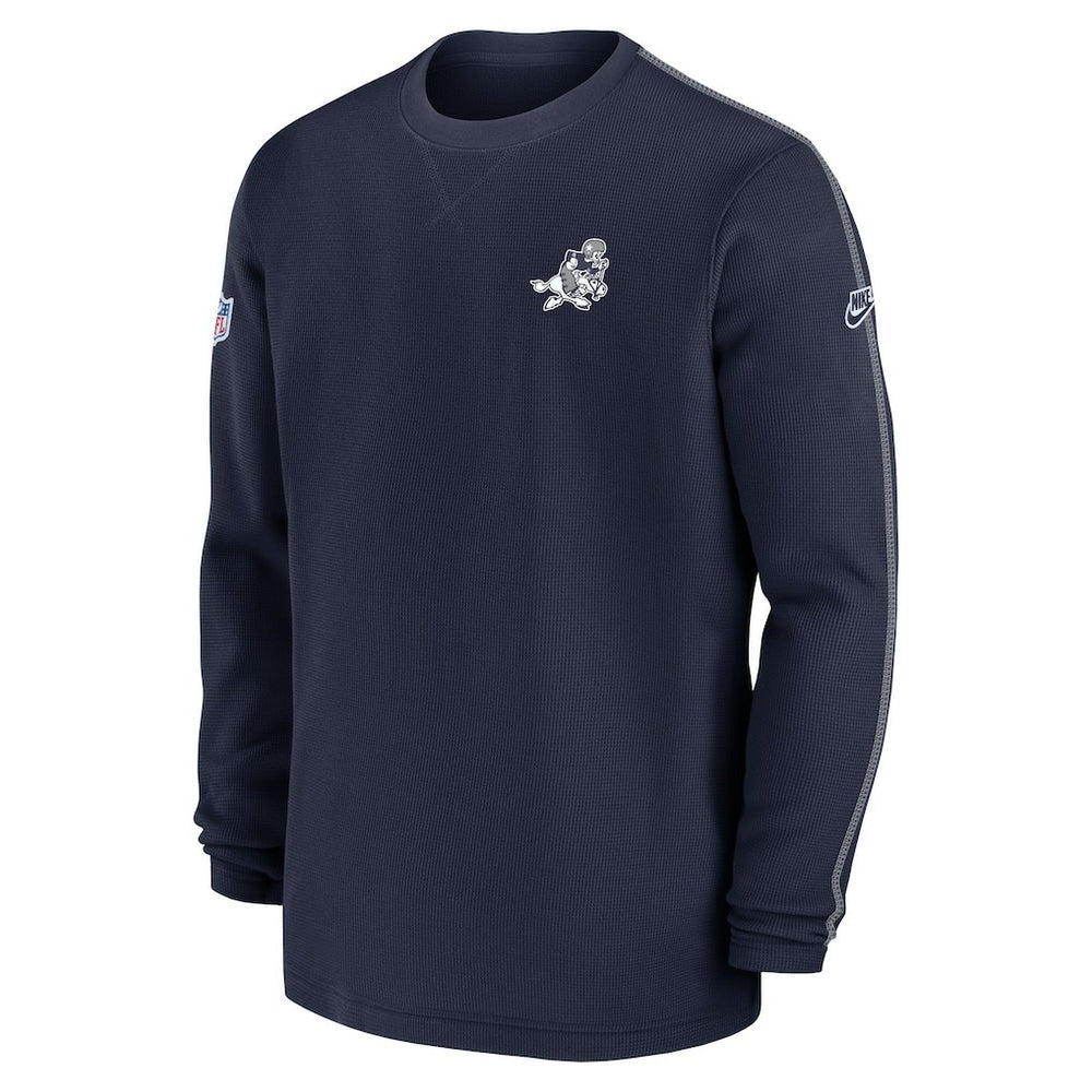 Dallas Cowboys 2024 Sideline Coach Vintage Pullover Sweatshirt - Navy Pullover