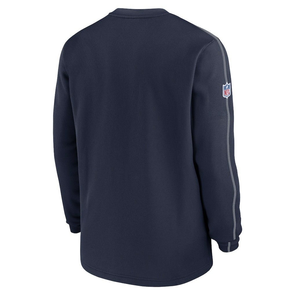Dallas Cowboys 2024 Sideline Coach Vintage Pullover Sweatshirt - Navy Pullover