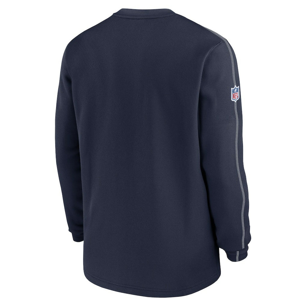 Dallas Cowboys 2024 Sideline Coach Vintage Pullover Sweatshirt - Navy Pullover