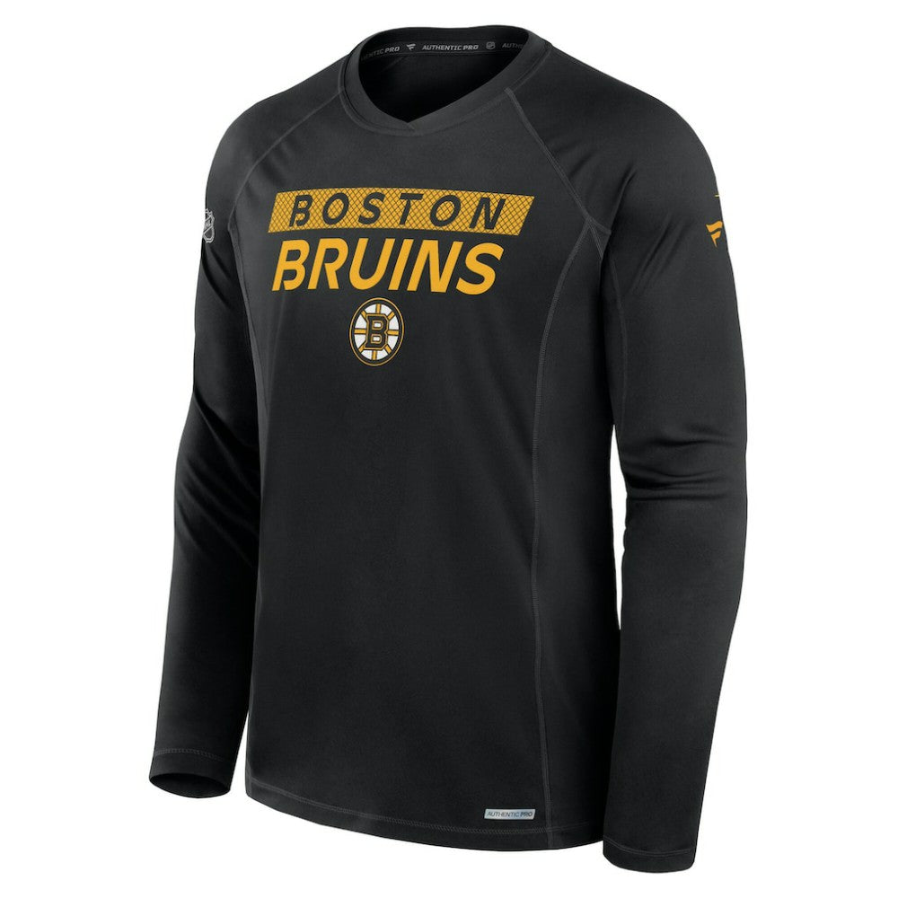 Boston Bruins Fanatics Authentic Pro Rink Tech Long Sleeve T-Shirt - Black | US 200869630