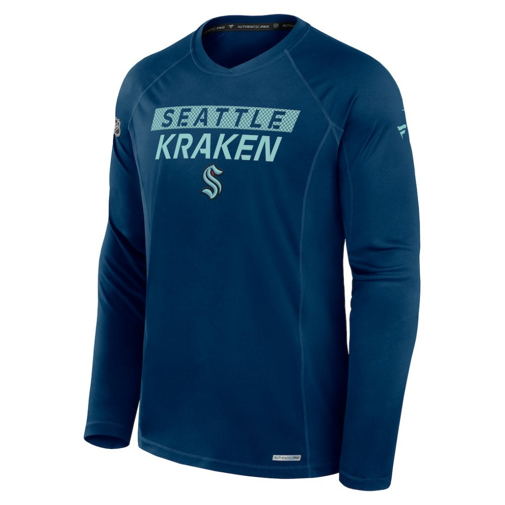 Seattle Kraken Fanatics Authentic Pro Rink Tech Long Sleeve T-Shirt - Navy | US 200869648