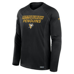 Pittsburgh Penguins Fanatics Authentic Pro Rink Tech Long Sleeve T-Shirt - Black | US 200869652