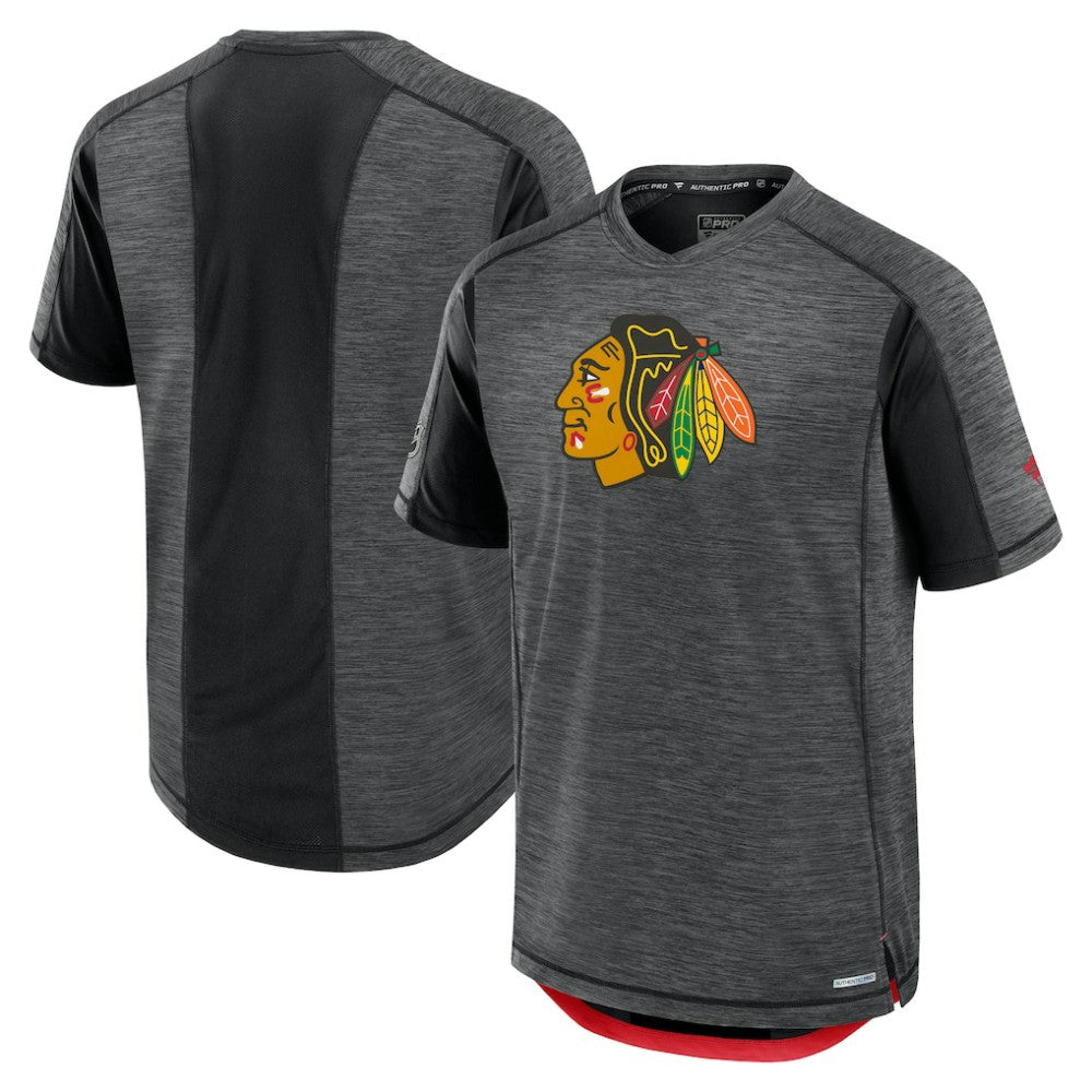 Chicago Blackhawks Fanatics Authentic Pro Rink Tech T-Shirt - Black | US 200869682