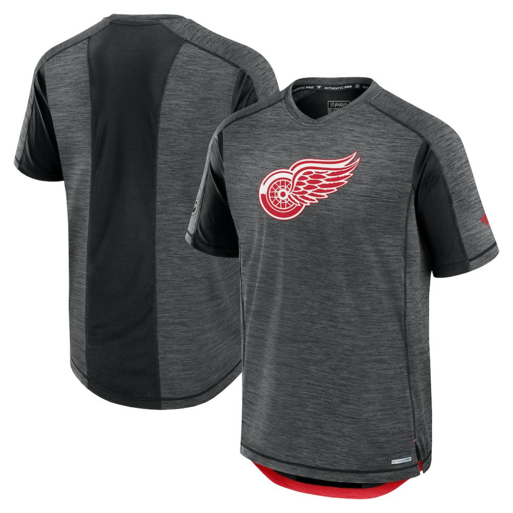 Detroit Red Wings Fanatics Authentic Pro Rink Tech T-Shirt - Black | US 200869691