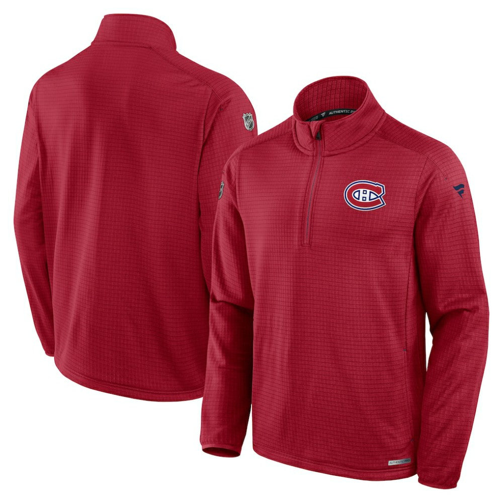 Montreal Canadiens Fanatics Authentic Pro Rink Quarter-Zip Jacket - Red | US 200869918