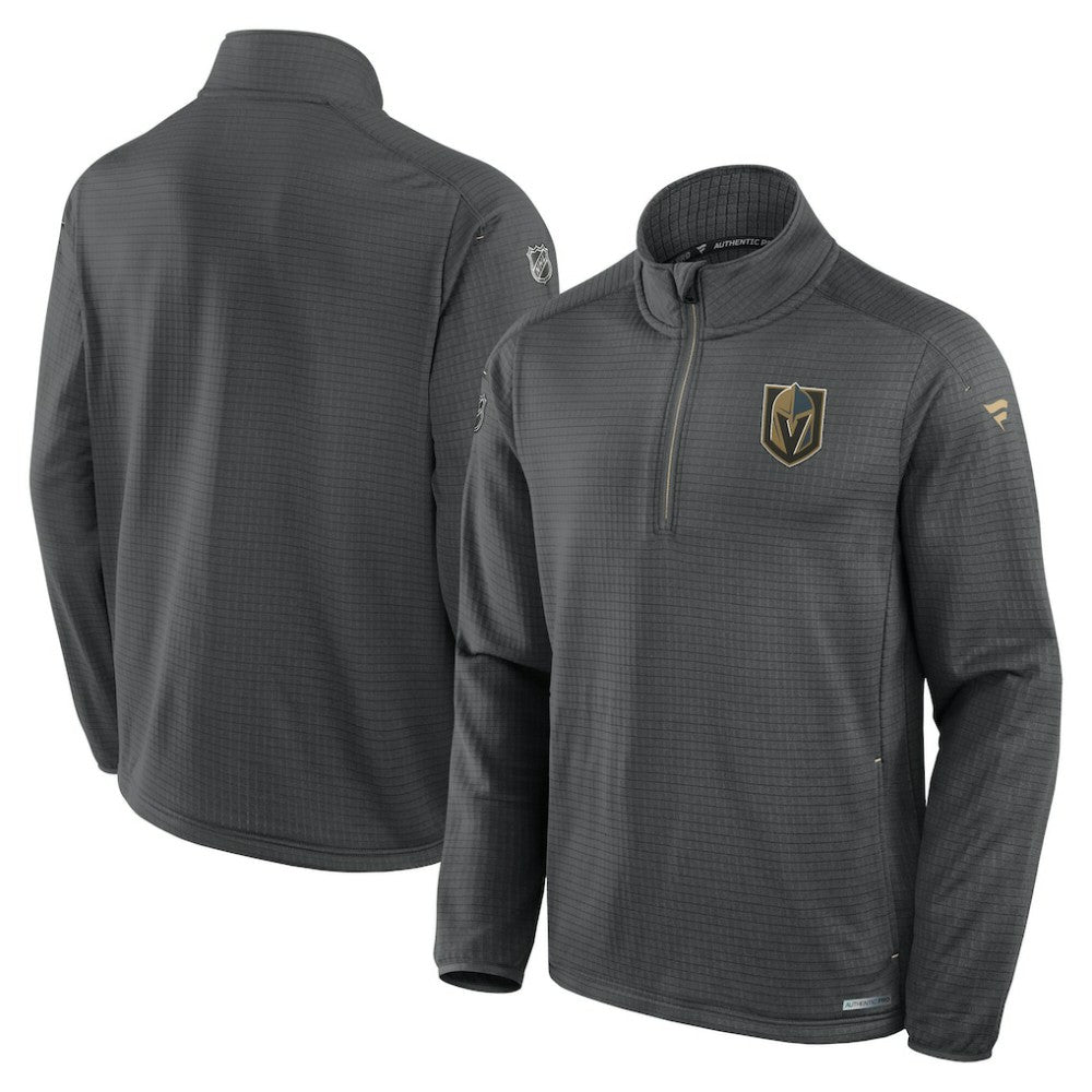 Vegas Golden Knights Fanatics Authentic Pro Rink Quarter-Zip Jacket - Gray | US 200869942