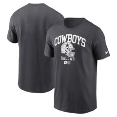 Dallas Cowboys Helmet Essential T-Shirt - Charcoal T-shirts