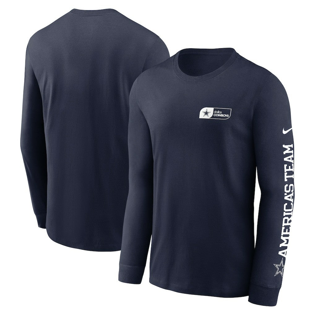 Dallas Cowboys America's Team Essential Long Sleeve T-Shirt - Navy T-shirts