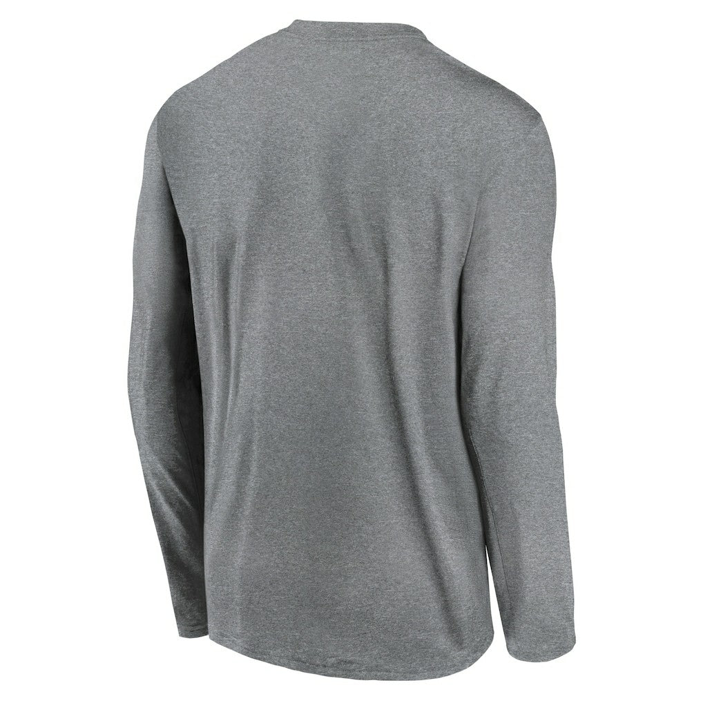 Dallas Cowboys Icon Legend Performance Long Sleeve T-Shirt - Heather Gray T-shirts