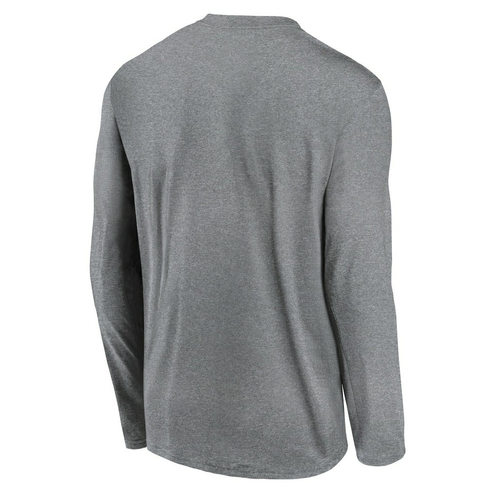 Dallas Cowboys Icon Legend Performance Long Sleeve T-Shirt - Heather Gray T-shirts