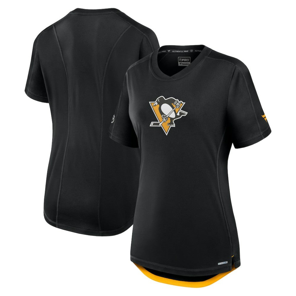 Pittsburgh Penguins Fanatics Women's Authentic Pro Rink T-Shirt - Black | US 200870376