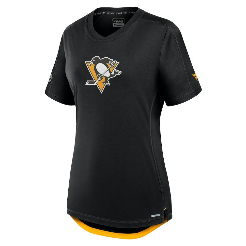 Pittsburgh Penguins Fanatics Women's Authentic Pro Rink T-Shirt - Black | US 200870376