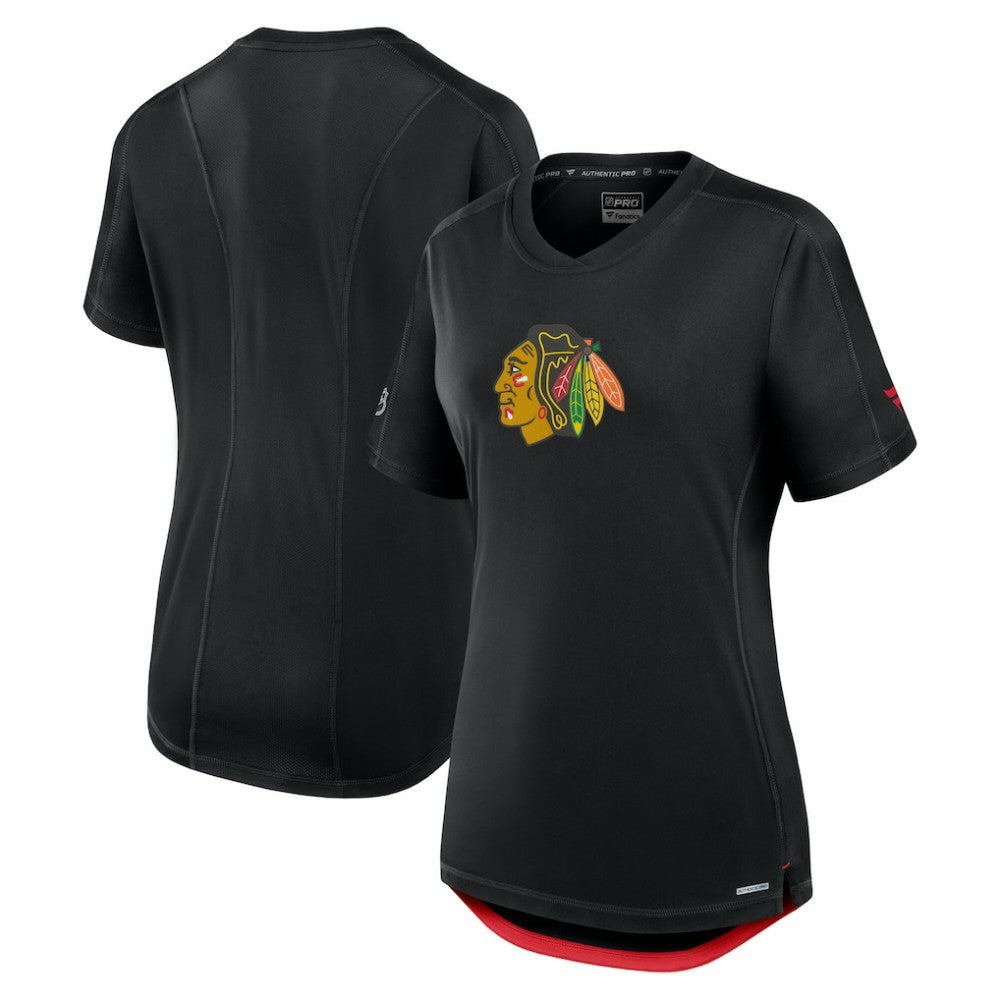 Chicago Blackhawks Fanatics Women's Authentic Pro Rink T-Shirt - Black | US 200870380