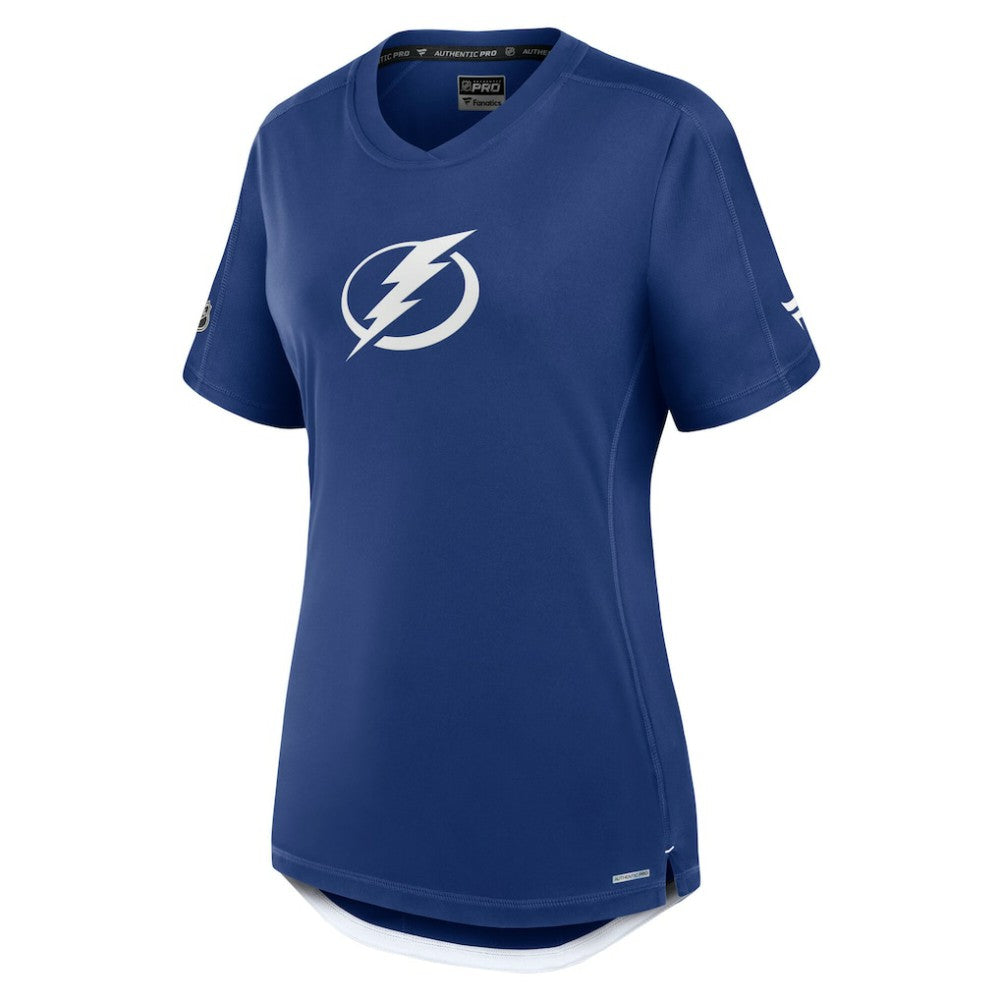 Tampa Bay Lightning Fanatics Women's Authentic Pro Rink Tech T-Shirt - Blue | US 200870386