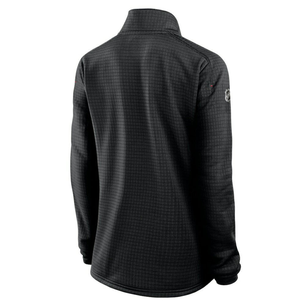 Chicago Blackhawks Fanatics Women's Authentic Pro Rink Lightweight Quarter-Zip Pullover Sweatshirt - Black | US 200870459