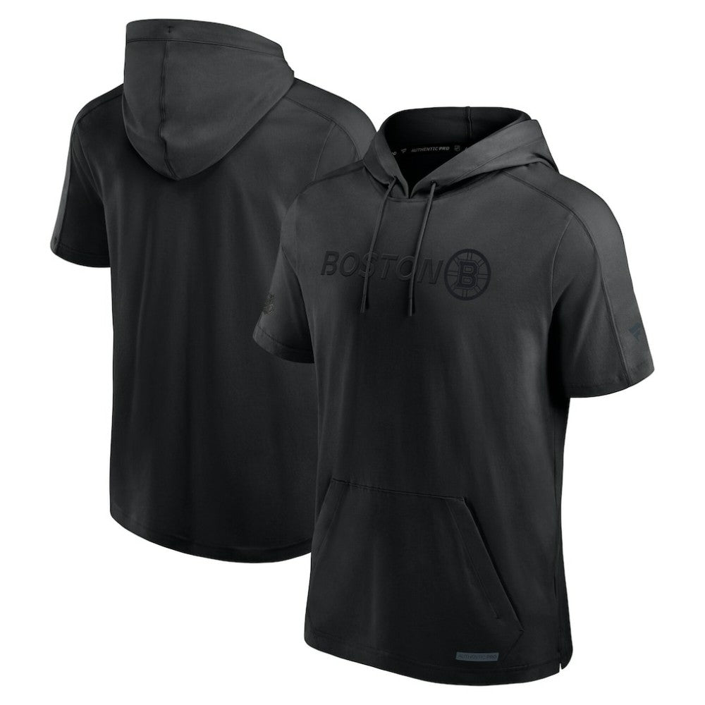 Boston Bruins Fanatics Authentic Pro Road Performance Short Sleeve Pullover Hoodie - Black | US 200871146