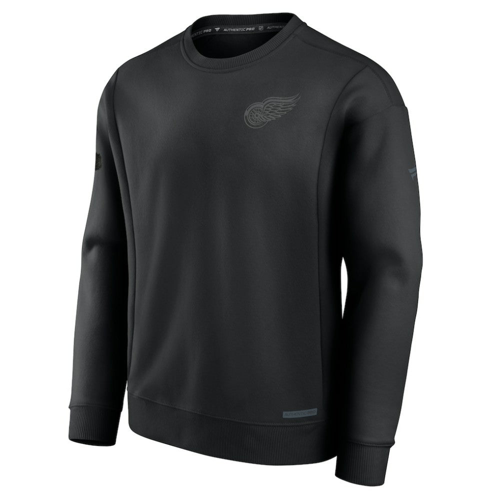 Detroit Red Wings Fanatics Authentic Pro Road Fleece Pullover Sweatshirt - Black | US 200871167