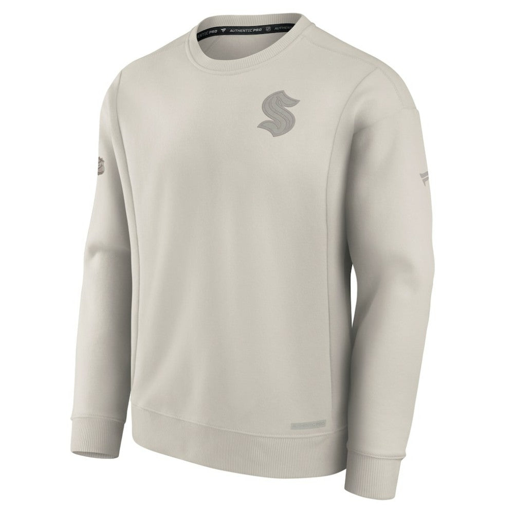 Seattle Kraken Fanatics Authentic Pro Road Fleece Pullover Sweatshirt - Cream | US 200871178