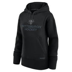 Pittsburgh Penguins Fanatics Women's Authentic Pro Road Pullover Hoodie - Black | US 200871433