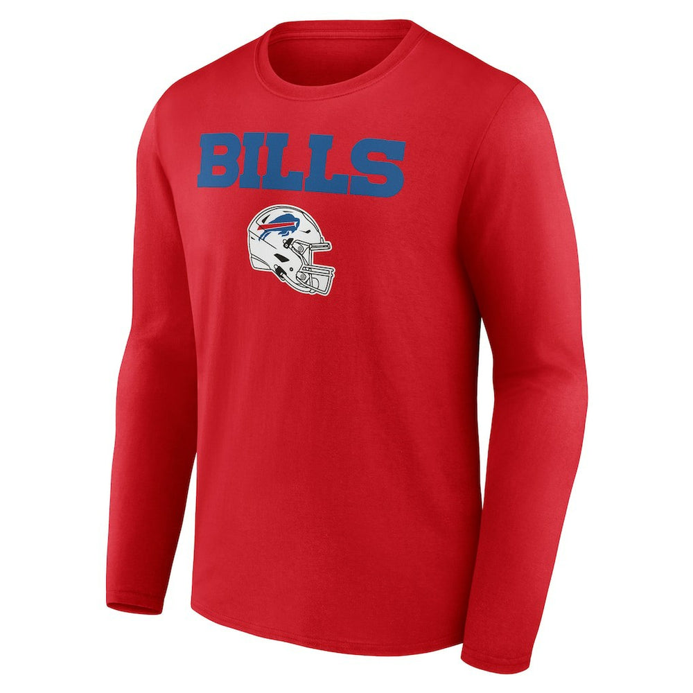 Josh Allen Buffalo Bills Team Wordmark Player Name & Number Long Sleeve T-Shirt - Red T-shirts