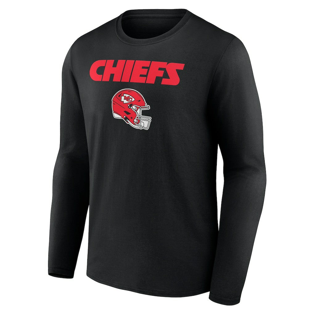Travis Kelce Kansas City Chiefs Team Wordmark Player Name & Number Long Sleeve T-Shirt - Black T-shirts