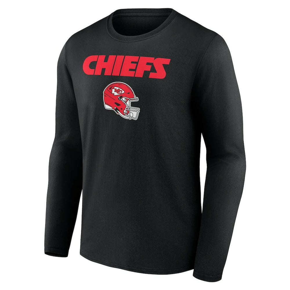 Travis Kelce Kansas City Chiefs Team Wordmark Player Name & Number Long Sleeve T-Shirt - Black T-shirts