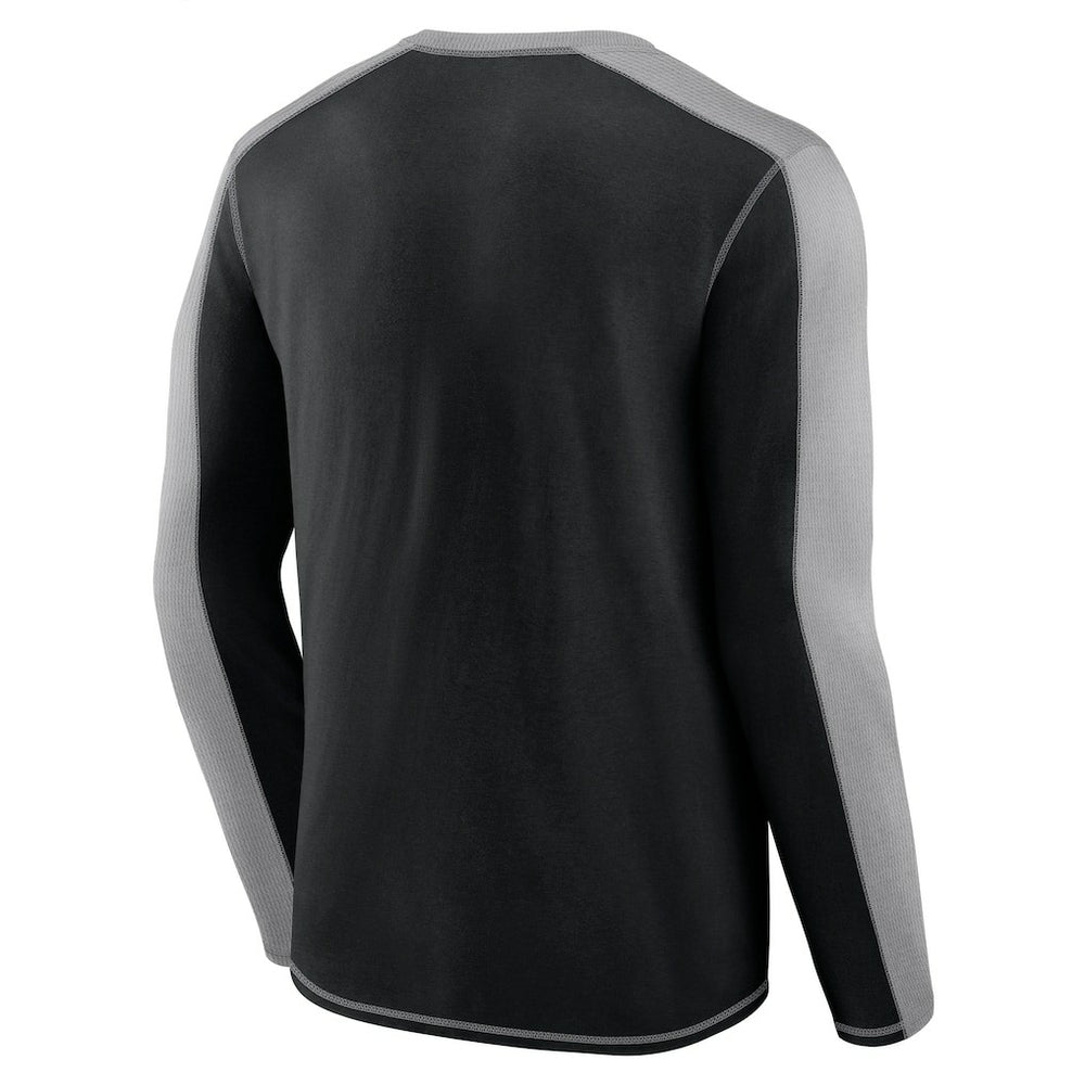Pittsburgh Steelers Behind the Line Long Sleeve T-Shirt - Black/Gray T-shirts
