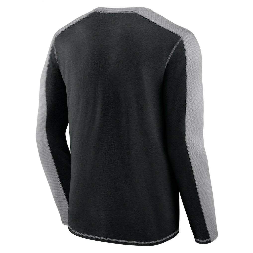 Carolina Panthers Behind the Line Long Sleeve T-Shirt - Black/Gray T-shirts