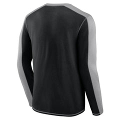Carolina Panthers Behind the Line Long Sleeve T-Shirt - Black/Gray T-shirts