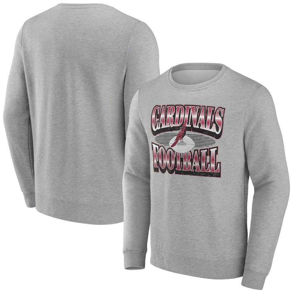 Arizona Cardinals Chance Throwback Fleece Pullover Sweatshirt - Heather Gray Pullover