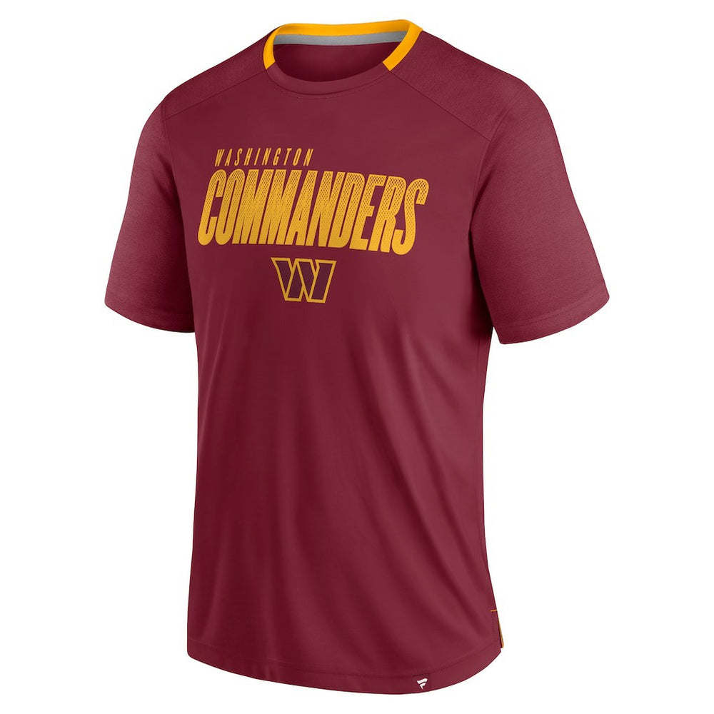 Washington Commanders Defender Fade Slant T-Shirt - Burgundy T-shirts