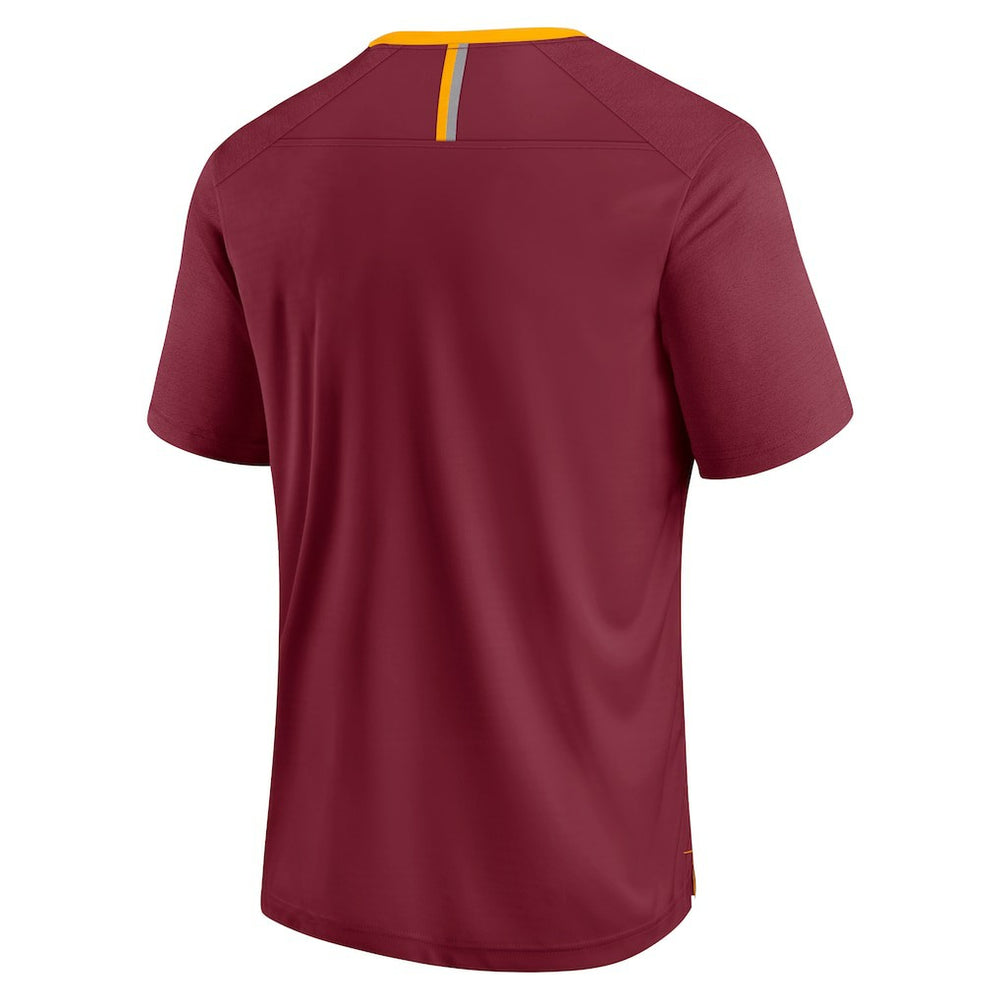 Washington Commanders Defender Fade Slant T-Shirt - Burgundy T-shirts