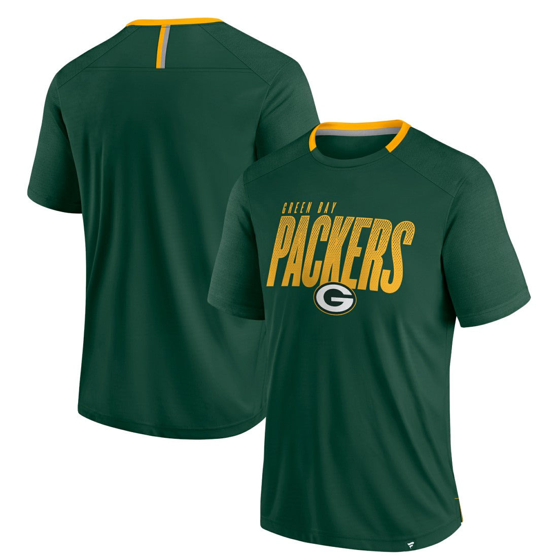 Green Bay Packers Defender Fade Slant T-Shirt - Green T-shirts