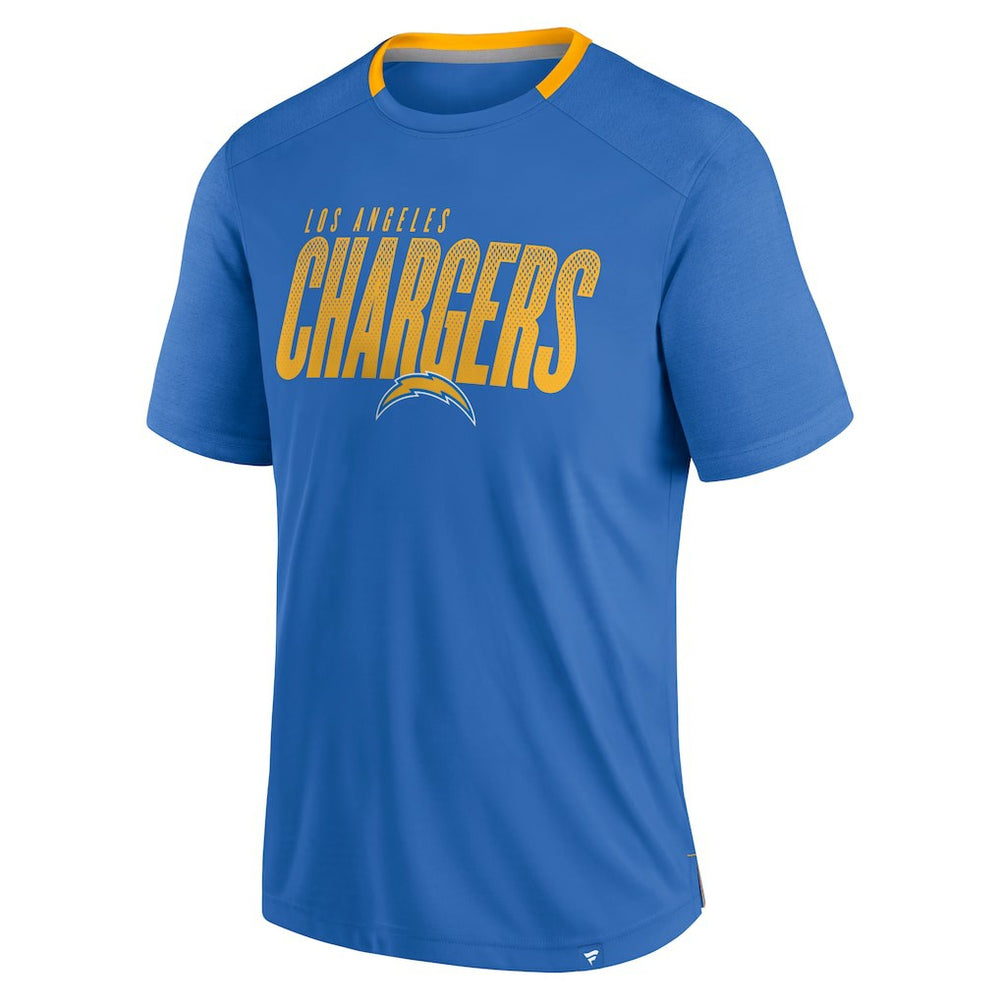 Los Angeles Chargers Defender Fade Slant T-Shirt - Powder Blue T-shirts