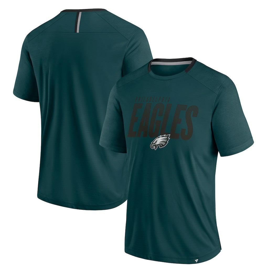 Philadelphia Eagles Defender Fade Slant T-Shirt - Midnight Green T-shirts